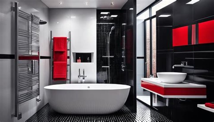 Stunning Red and Black Bathroom Decor Ideas for a Bold and Modern Look